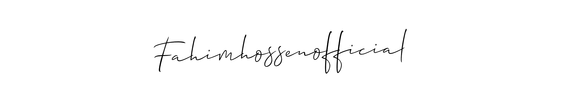 Use a signature maker to create a handwritten signature online. With this signature software, you can design (Allison_Script) your own signature for name Fahimhossenofficial. Fahimhossenofficial signature style 2 images and pictures png