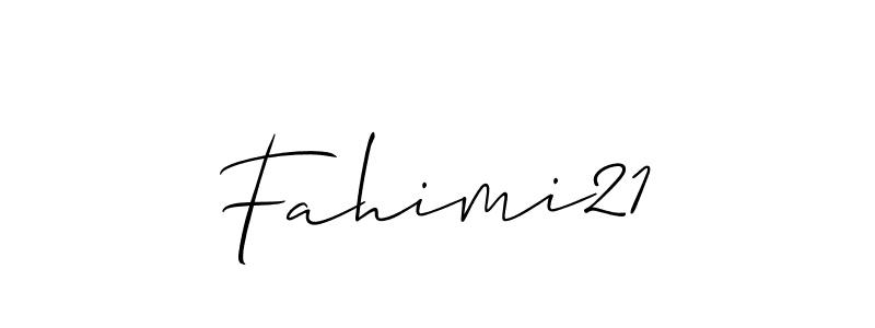 Similarly Allison_Script is the best handwritten signature design. Signature creator online .You can use it as an online autograph creator for name Fahimi21. Fahimi21 signature style 2 images and pictures png