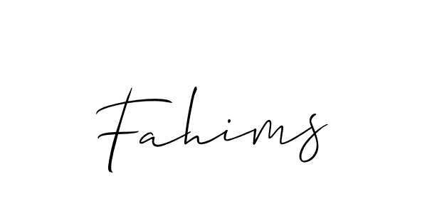 You should practise on your own different ways (Allison_Script) to write your name (Fahims) in signature. don't let someone else do it for you. Fahims signature style 2 images and pictures png