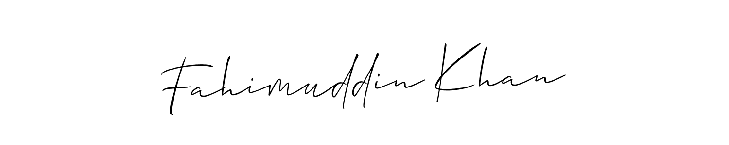 How to make Fahimuddin Khan signature? Allison_Script is a professional autograph style. Create handwritten signature for Fahimuddin Khan name. Fahimuddin Khan signature style 2 images and pictures png