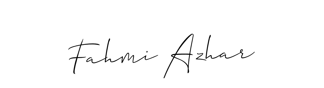 if you are searching for the best signature style for your name Fahmi Azhar. so please give up your signature search. here we have designed multiple signature styles  using Allison_Script. Fahmi Azhar signature style 2 images and pictures png