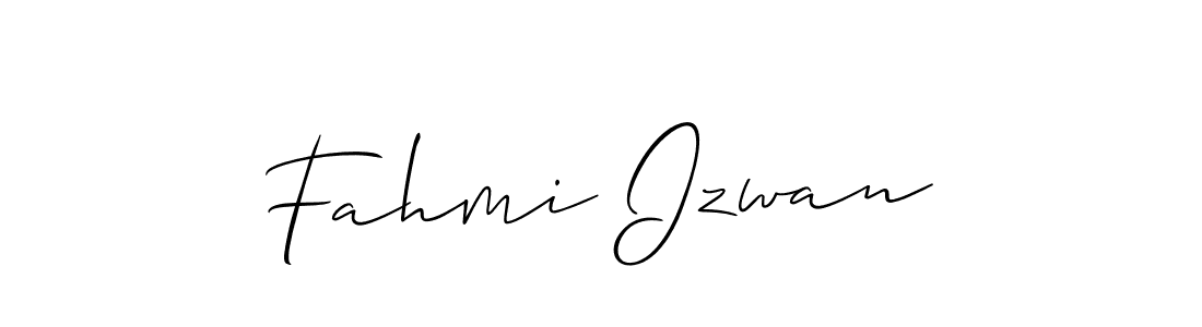 Best and Professional Signature Style for Fahmi Izwan. Allison_Script Best Signature Style Collection. Fahmi Izwan signature style 2 images and pictures png