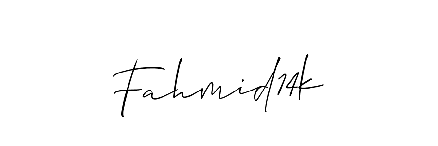 Also we have Fahmid14k name is the best signature style. Create professional handwritten signature collection using Allison_Script autograph style. Fahmid14k signature style 2 images and pictures png