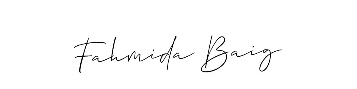 How to Draw Fahmida Baig signature style? Allison_Script is a latest design signature styles for name Fahmida Baig. Fahmida Baig signature style 2 images and pictures png