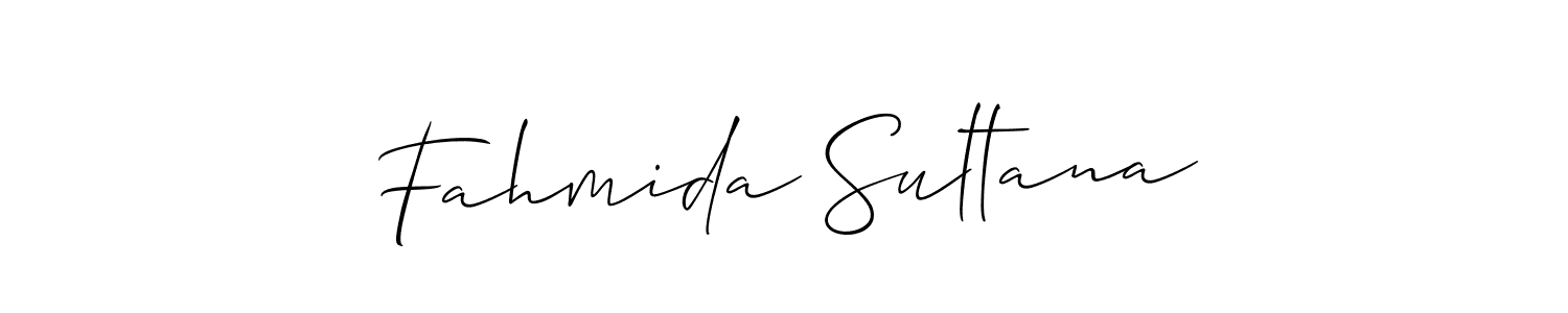 Also You can easily find your signature by using the search form. We will create Fahmida Sultana name handwritten signature images for you free of cost using Allison_Script sign style. Fahmida Sultana signature style 2 images and pictures png