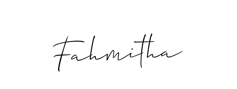 Once you've used our free online signature maker to create your best signature Allison_Script style, it's time to enjoy all of the benefits that Fahmitha name signing documents. Fahmitha signature style 2 images and pictures png