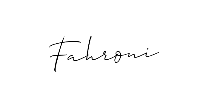 It looks lik you need a new signature style for name Fahroni. Design unique handwritten (Allison_Script) signature with our free signature maker in just a few clicks. Fahroni signature style 2 images and pictures png