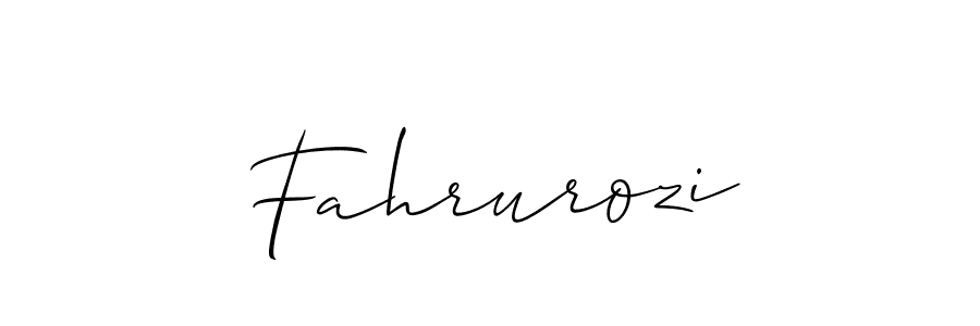 Also we have Fahrurozi name is the best signature style. Create professional handwritten signature collection using Allison_Script autograph style. Fahrurozi signature style 2 images and pictures png