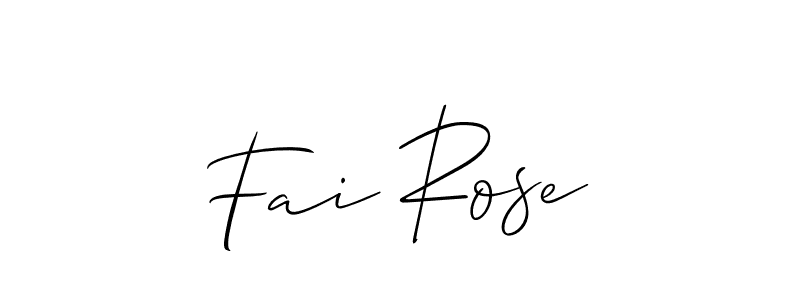 How to make Fai Rose name signature. Use Allison_Script style for creating short signs online. This is the latest handwritten sign. Fai Rose signature style 2 images and pictures png