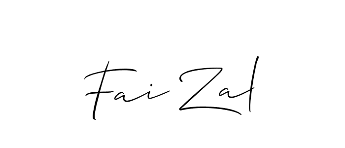 Also You can easily find your signature by using the search form. We will create Fai Zal name handwritten signature images for you free of cost using Allison_Script sign style. Fai Zal signature style 2 images and pictures png