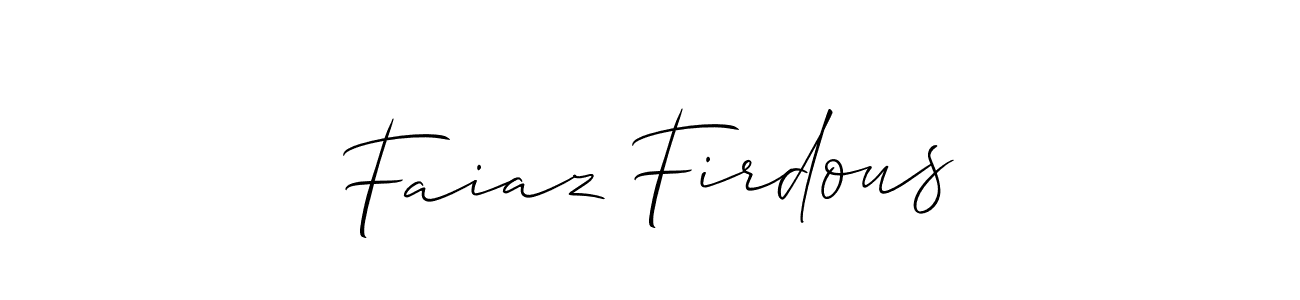 Similarly Allison_Script is the best handwritten signature design. Signature creator online .You can use it as an online autograph creator for name Faiaz Firdous. Faiaz Firdous signature style 2 images and pictures png