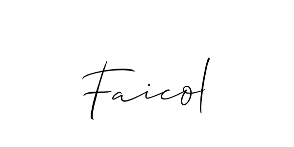 Also we have Faicol name is the best signature style. Create professional handwritten signature collection using Allison_Script autograph style. Faicol signature style 2 images and pictures png