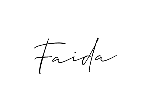 The best way (Allison_Script) to make a short signature is to pick only two or three words in your name. The name Faida include a total of six letters. For converting this name. Faida signature style 2 images and pictures png