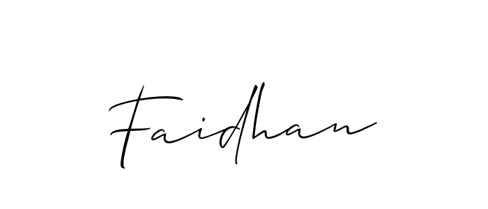 Make a beautiful signature design for name Faidhan. Use this online signature maker to create a handwritten signature for free. Faidhan signature style 2 images and pictures png