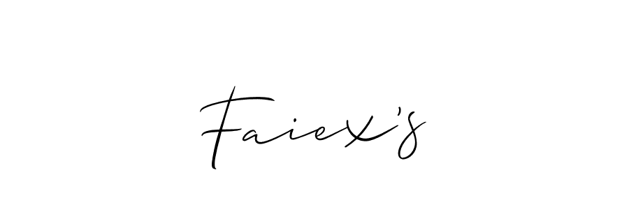 if you are searching for the best signature style for your name Faiex’s. so please give up your signature search. here we have designed multiple signature styles  using Allison_Script. Faiex’s signature style 2 images and pictures png