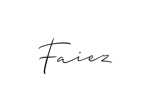 Create a beautiful signature design for name Faiez. With this signature (Allison_Script) fonts, you can make a handwritten signature for free. Faiez signature style 2 images and pictures png