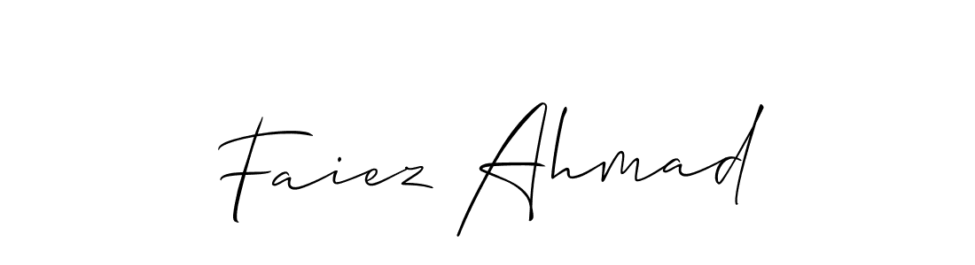 The best way (Allison_Script) to make a short signature is to pick only two or three words in your name. The name Faiez Ahmad include a total of six letters. For converting this name. Faiez Ahmad signature style 2 images and pictures png