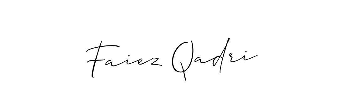 Allison_Script is a professional signature style that is perfect for those who want to add a touch of class to their signature. It is also a great choice for those who want to make their signature more unique. Get Faiez Qadri name to fancy signature for free. Faiez Qadri signature style 2 images and pictures png