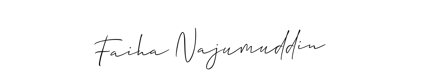 Make a beautiful signature design for name Faiha Najumuddin. Use this online signature maker to create a handwritten signature for free. Faiha Najumuddin signature style 2 images and pictures png