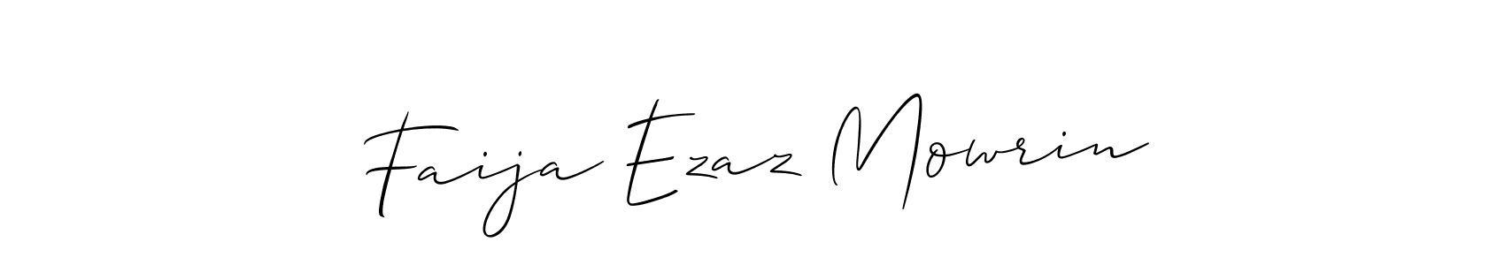 if you are searching for the best signature style for your name Faija Ezaz Mowrin. so please give up your signature search. here we have designed multiple signature styles  using Allison_Script. Faija Ezaz Mowrin signature style 2 images and pictures png