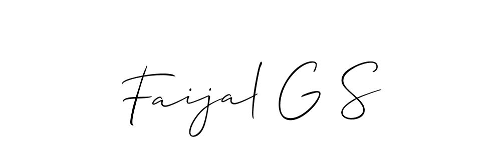 How to make Faijal G S signature? Allison_Script is a professional autograph style. Create handwritten signature for Faijal G S name. Faijal G S signature style 2 images and pictures png