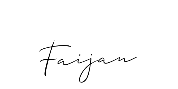 Also You can easily find your signature by using the search form. We will create Faijan name handwritten signature images for you free of cost using Allison_Script sign style. Faijan signature style 2 images and pictures png