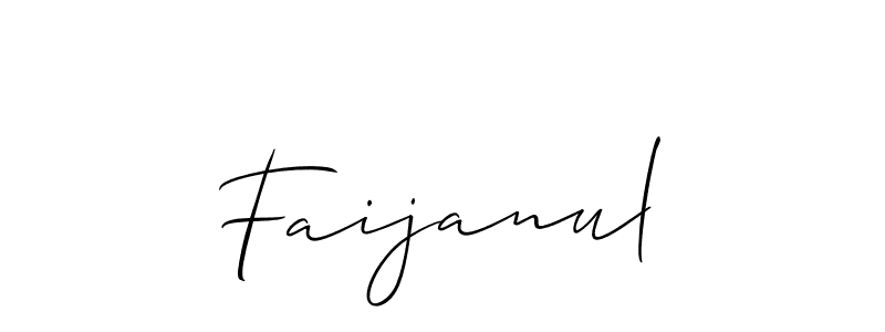 How to make Faijanul name signature. Use Allison_Script style for creating short signs online. This is the latest handwritten sign. Faijanul signature style 2 images and pictures png