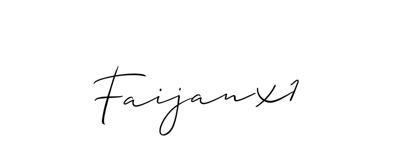 Design your own signature with our free online signature maker. With this signature software, you can create a handwritten (Allison_Script) signature for name Faijanx1. Faijanx1 signature style 2 images and pictures png