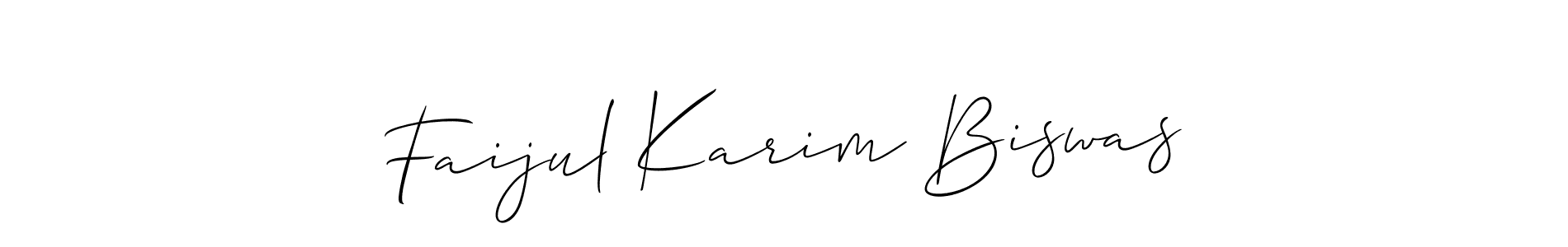 if you are searching for the best signature style for your name Faijul Karim Biswas. so please give up your signature search. here we have designed multiple signature styles  using Allison_Script. Faijul Karim Biswas signature style 2 images and pictures png