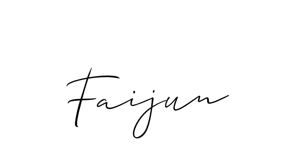 You should practise on your own different ways (Allison_Script) to write your name (Faijun) in signature. don't let someone else do it for you. Faijun signature style 2 images and pictures png