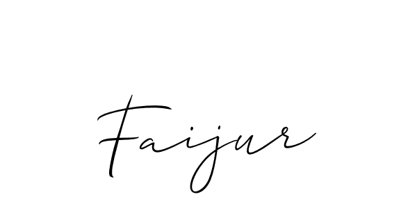 if you are searching for the best signature style for your name Faijur. so please give up your signature search. here we have designed multiple signature styles  using Allison_Script. Faijur signature style 2 images and pictures png