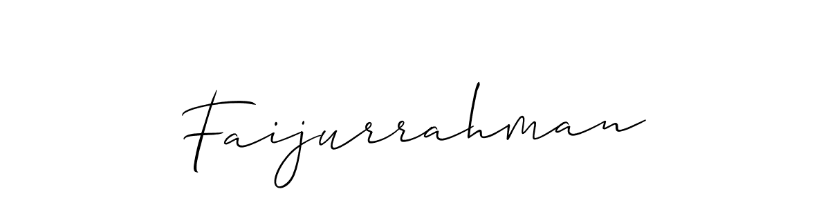 How to make Faijurrahman signature? Allison_Script is a professional autograph style. Create handwritten signature for Faijurrahman name. Faijurrahman signature style 2 images and pictures png