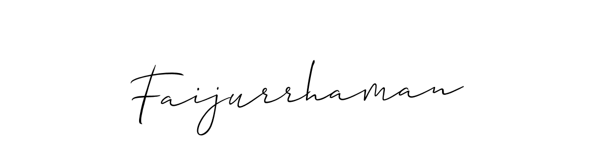 if you are searching for the best signature style for your name Faijurrhaman. so please give up your signature search. here we have designed multiple signature styles  using Allison_Script. Faijurrhaman signature style 2 images and pictures png