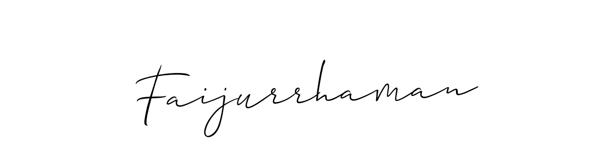 Make a beautiful signature design for name Faijurrhaman. With this signature (Allison_Script) style, you can create a handwritten signature for free. Faijurrhaman signature style 2 images and pictures png