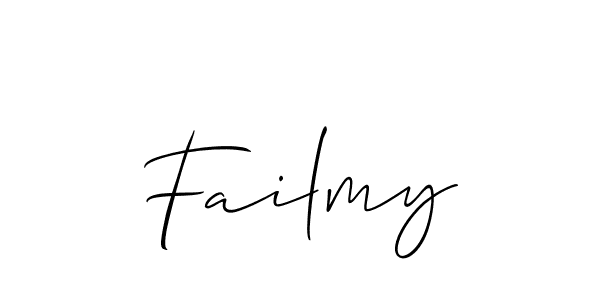 Make a beautiful signature design for name Failmy. With this signature (Allison_Script) style, you can create a handwritten signature for free. Failmy signature style 2 images and pictures png