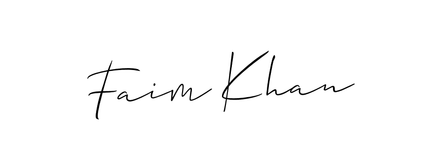 How to make Faim Khan name signature. Use Allison_Script style for creating short signs online. This is the latest handwritten sign. Faim Khan signature style 2 images and pictures png