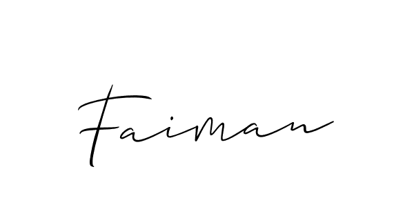 Similarly Allison_Script is the best handwritten signature design. Signature creator online .You can use it as an online autograph creator for name Faiman. Faiman signature style 2 images and pictures png