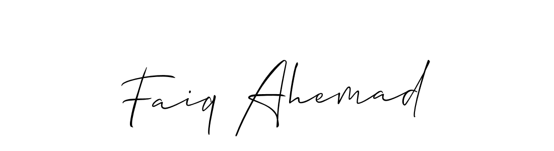 It looks lik you need a new signature style for name Faiq Ahemad. Design unique handwritten (Allison_Script) signature with our free signature maker in just a few clicks. Faiq Ahemad signature style 2 images and pictures png