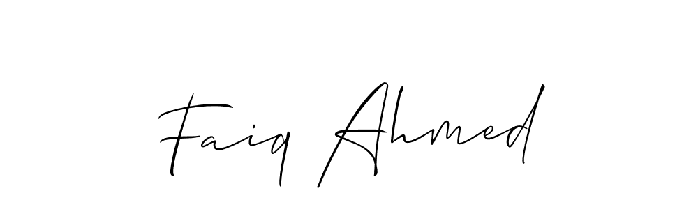 Make a short Faiq Ahmed signature style. Manage your documents anywhere anytime using Allison_Script. Create and add eSignatures, submit forms, share and send files easily. Faiq Ahmed signature style 2 images and pictures png
