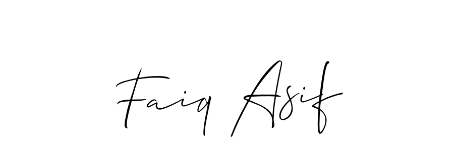 Faiq Asif stylish signature style. Best Handwritten Sign (Allison_Script) for my name. Handwritten Signature Collection Ideas for my name Faiq Asif. Faiq Asif signature style 2 images and pictures png