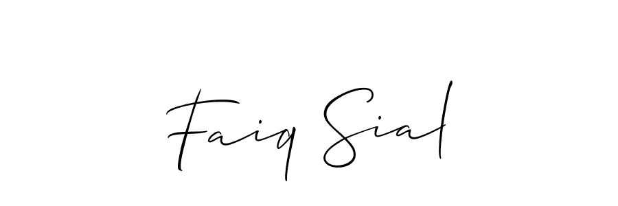 How to Draw Faiq Sial signature style? Allison_Script is a latest design signature styles for name Faiq Sial. Faiq Sial signature style 2 images and pictures png