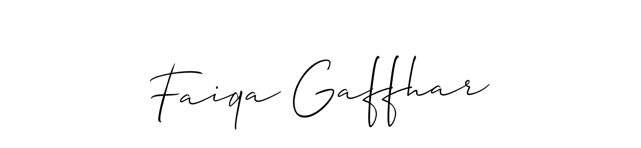 The best way (Allison_Script) to make a short signature is to pick only two or three words in your name. The name Faiqa Gaffhar include a total of six letters. For converting this name. Faiqa Gaffhar signature style 2 images and pictures png