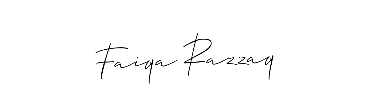 if you are searching for the best signature style for your name Faiqa Razzaq. so please give up your signature search. here we have designed multiple signature styles  using Allison_Script. Faiqa Razzaq signature style 2 images and pictures png