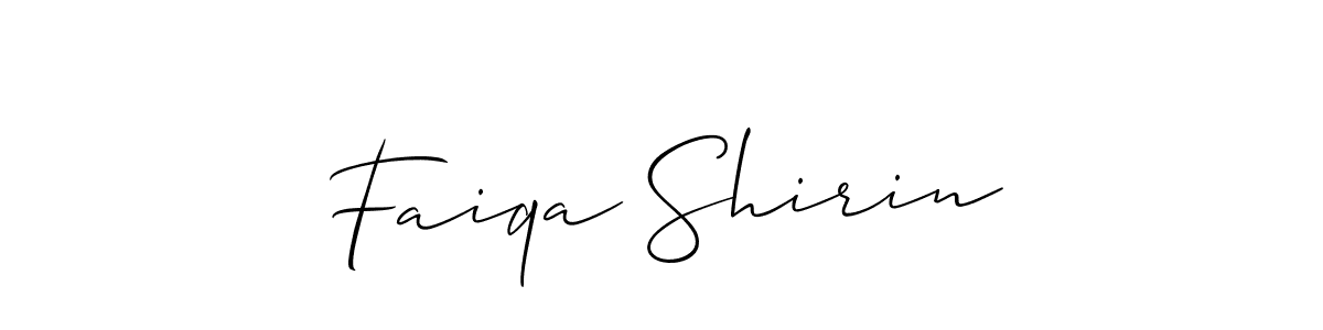 Make a beautiful signature design for name Faiqa Shirin. With this signature (Allison_Script) style, you can create a handwritten signature for free. Faiqa Shirin signature style 2 images and pictures png