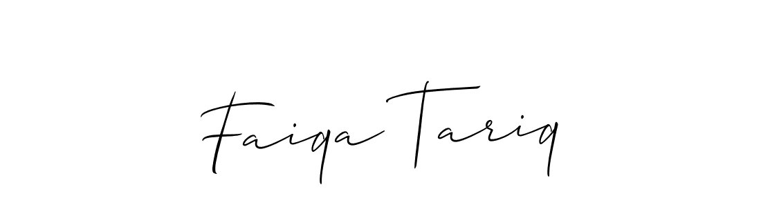 How to make Faiqa Tariq name signature. Use Allison_Script style for creating short signs online. This is the latest handwritten sign. Faiqa Tariq signature style 2 images and pictures png