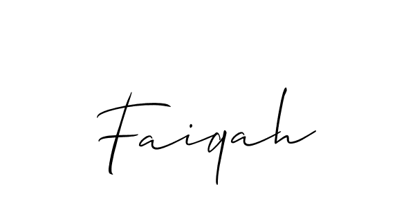 Make a beautiful signature design for name Faiqah. With this signature (Allison_Script) style, you can create a handwritten signature for free. Faiqah signature style 2 images and pictures png