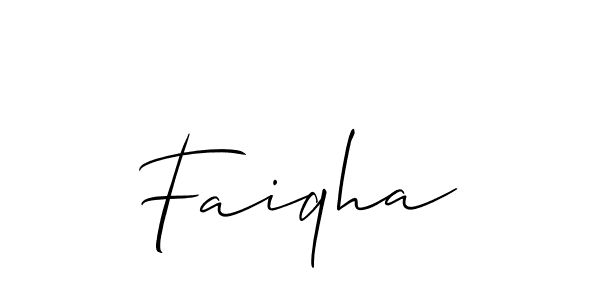 Design your own signature with our free online signature maker. With this signature software, you can create a handwritten (Allison_Script) signature for name Faiqha. Faiqha signature style 2 images and pictures png