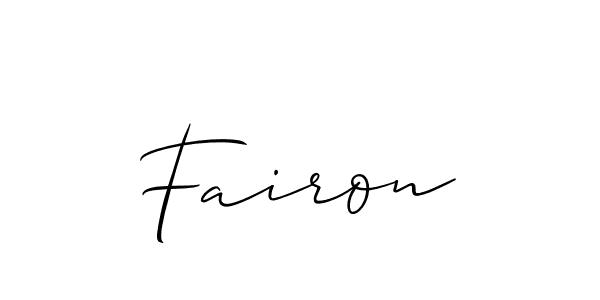 Make a short Fairon signature style. Manage your documents anywhere anytime using Allison_Script. Create and add eSignatures, submit forms, share and send files easily. Fairon signature style 2 images and pictures png