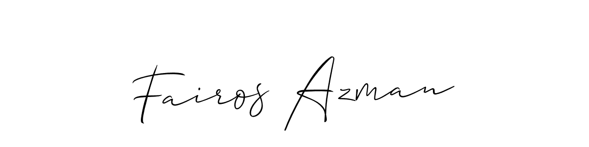 It looks lik you need a new signature style for name Fairos Azman. Design unique handwritten (Allison_Script) signature with our free signature maker in just a few clicks. Fairos Azman signature style 2 images and pictures png