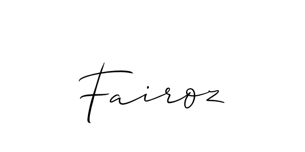 How to Draw Fairoz signature style? Allison_Script is a latest design signature styles for name Fairoz. Fairoz signature style 2 images and pictures png